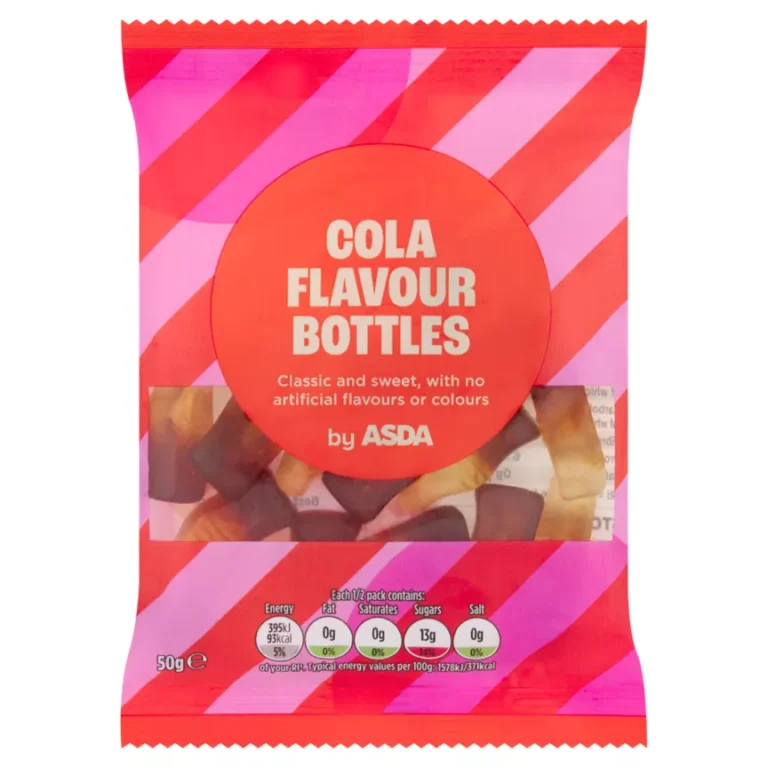 ASDA Cola Flavour Bottles 50g are not vegan