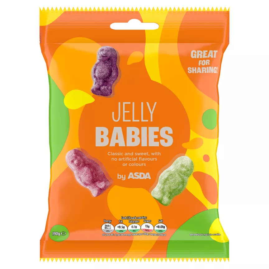 ASDA Jelly Babies 190g are not vegan-friendly