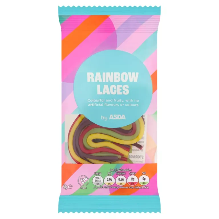 ASDA Rainbow Laces 50g are suitable for vegans