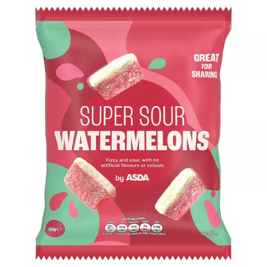 ASDA Super Sour Watermelons 150g are not suitable for vegans