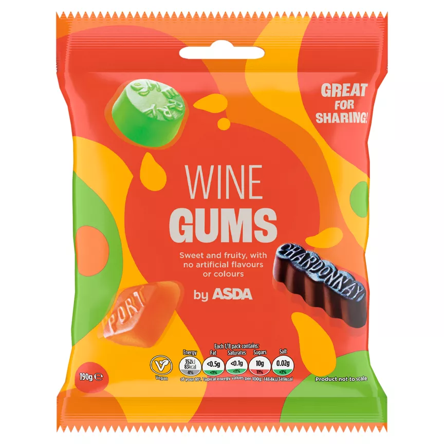 ASDA wine gums 190g are vegan friendly