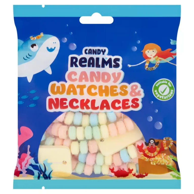 Candy Realms Candy Watches & Necklaces Fruit Flavoured Sweets might be vegan