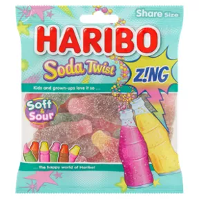 Haribo Soda Twist Zing 175g is not vegan-friendly