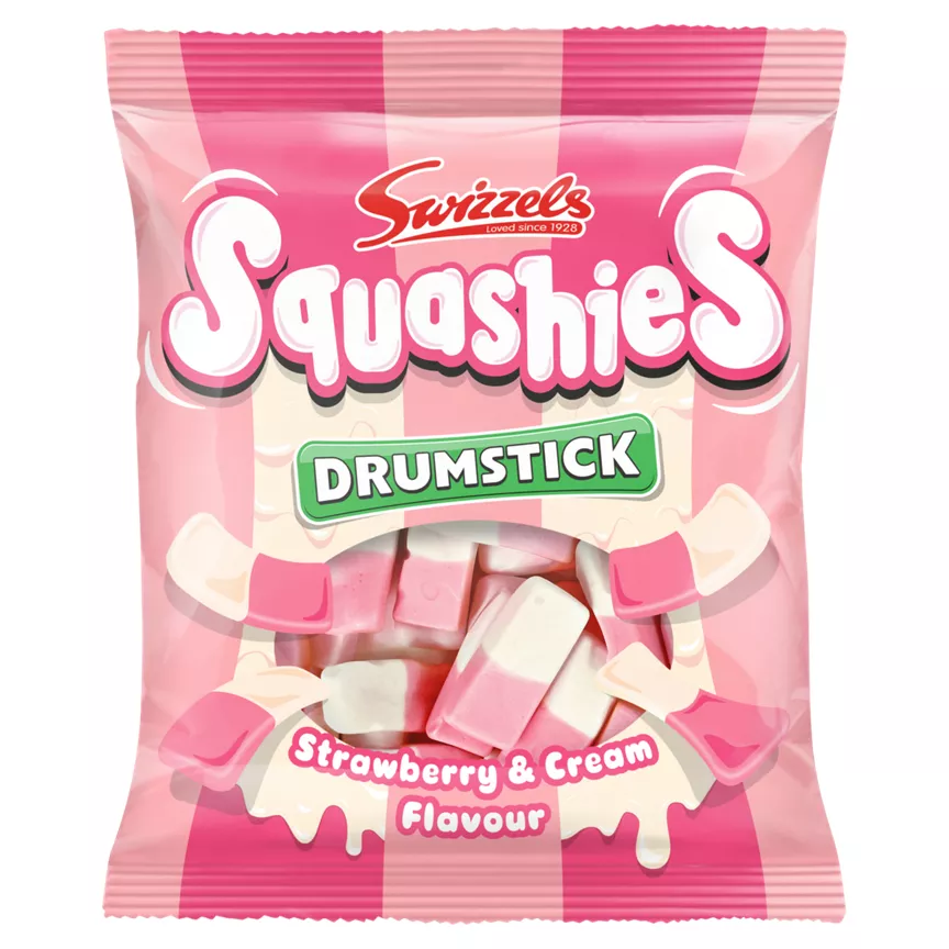 Swizzels Squashies Drumstick Strawberry & Cream Flavour are not vegan-friendly