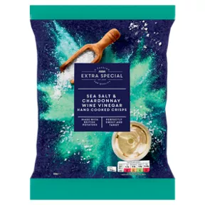 ASDA Extra Special Sea Salt & Chardonnay Wine Vinegar Crisps are vegan-friendly and vegetarian