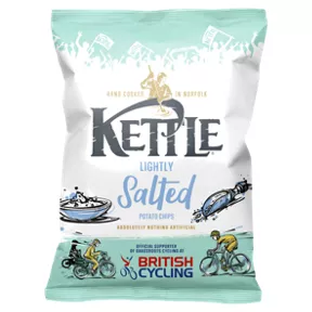 Kettle Lightly Salted Crisps are suitable for vegans and vegetarians