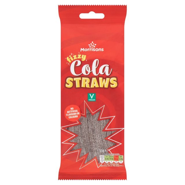 Morrisons Fizzy Cola Straws are vegan-friendly and vegetarian