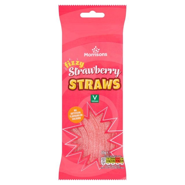 Morrisons Strawberry Straws are vegan-friendly and vegetarian