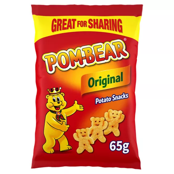 Pom Bear Potato Snacks Crisps are suitable for vegans and vegetarians