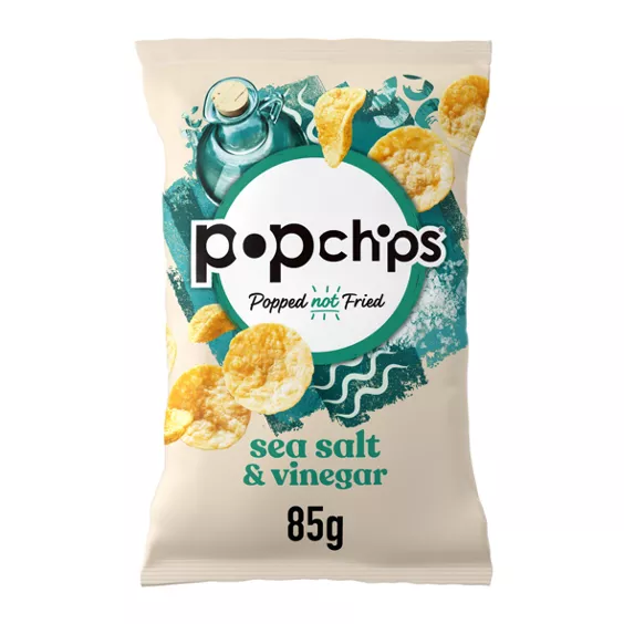 Popchips Sea Salt and Vinegar Crisps are vegan-friendly and vegetarian