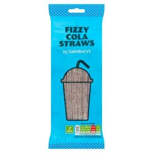 Sainsbury's Fizzy Cola Straw Sweets 70g are suitable for vegans and vegetarians