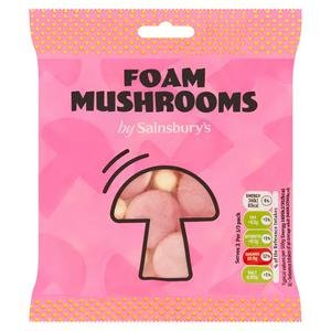 Sainsbury's Foam Mushroom Sweets 70g are not suitable for vegans or vegetarians