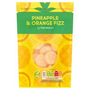 Sainsbury's Pineapple & Orange Fizz Sweets are suitable for vegans and vegetarians