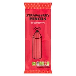 Sainsbury's Strawberry Pencils Sweets are vegan-friendly and vegetarian